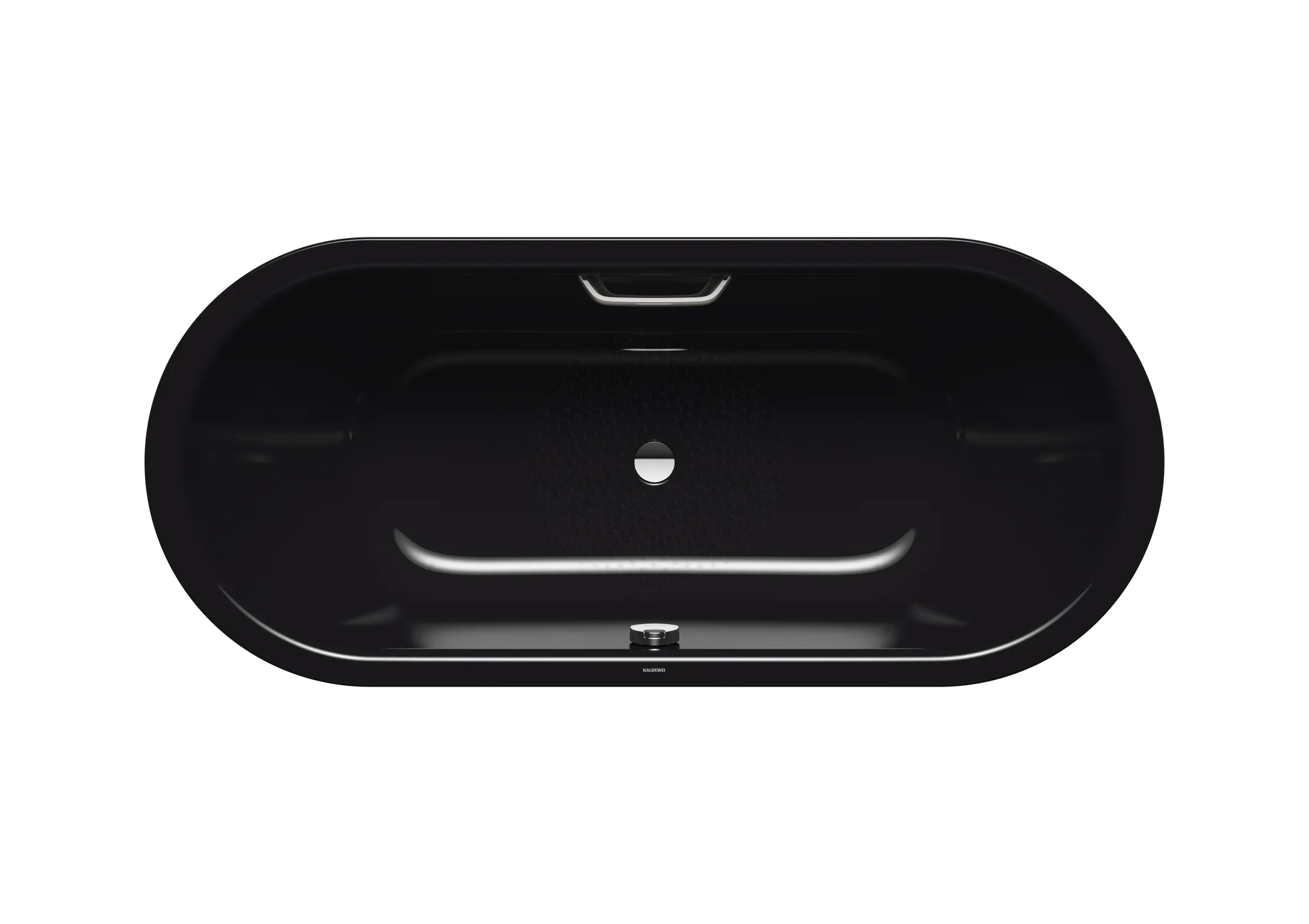 Kaldewei Badewanne „Classic Duo Oval“ oval 1700 × 700 mm, mit Grifflochbohrungen in schwarz