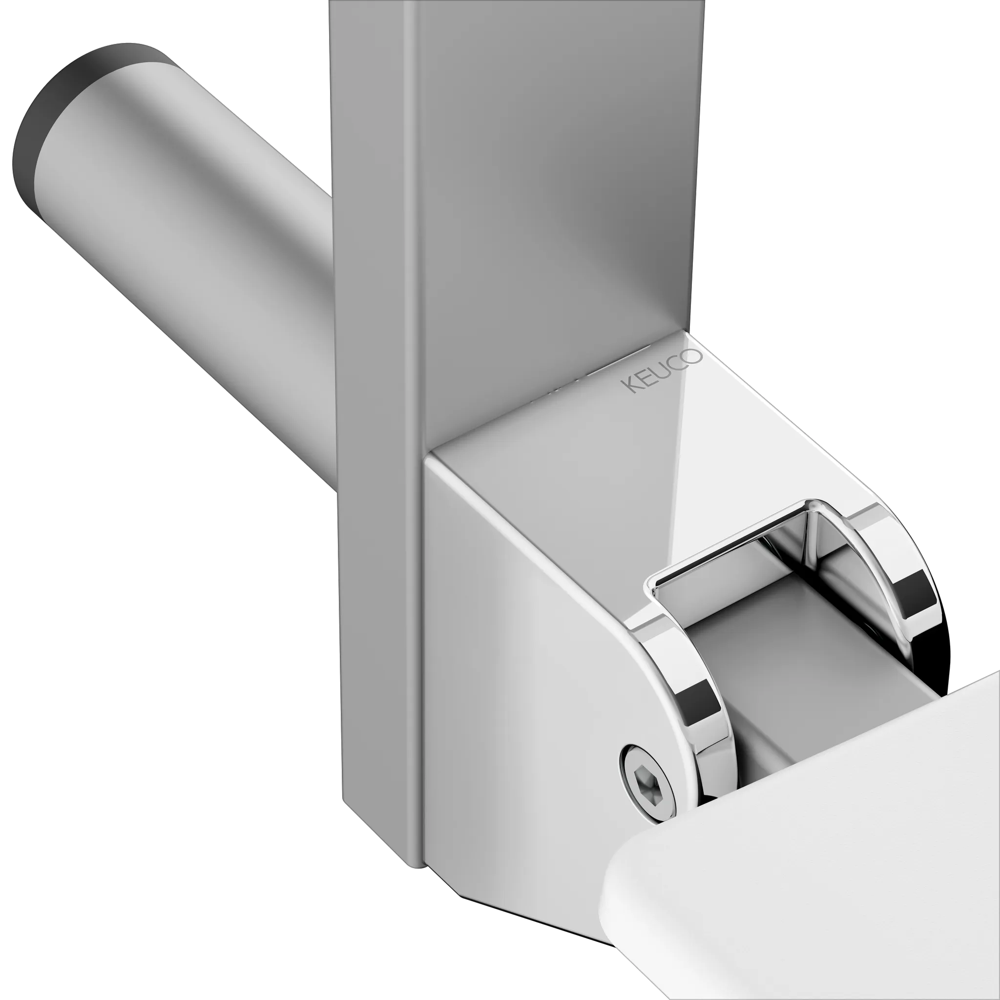 Klappsitz zum Einhängen „Care“ in Silber (eloxiert)
