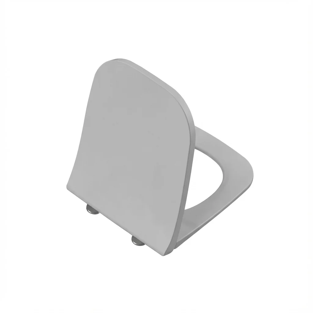 Universal Square WC-Sitz Slim Wrap mit Absenkautomatik und Schnellverschluss Duroplast Steingrau Matt