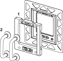 Urinal-Einbaurahmen für flächenbündige Montage Chrom glzd. Urinal-Einbaurahmen für flächenbündige Montage Chrom glzd.