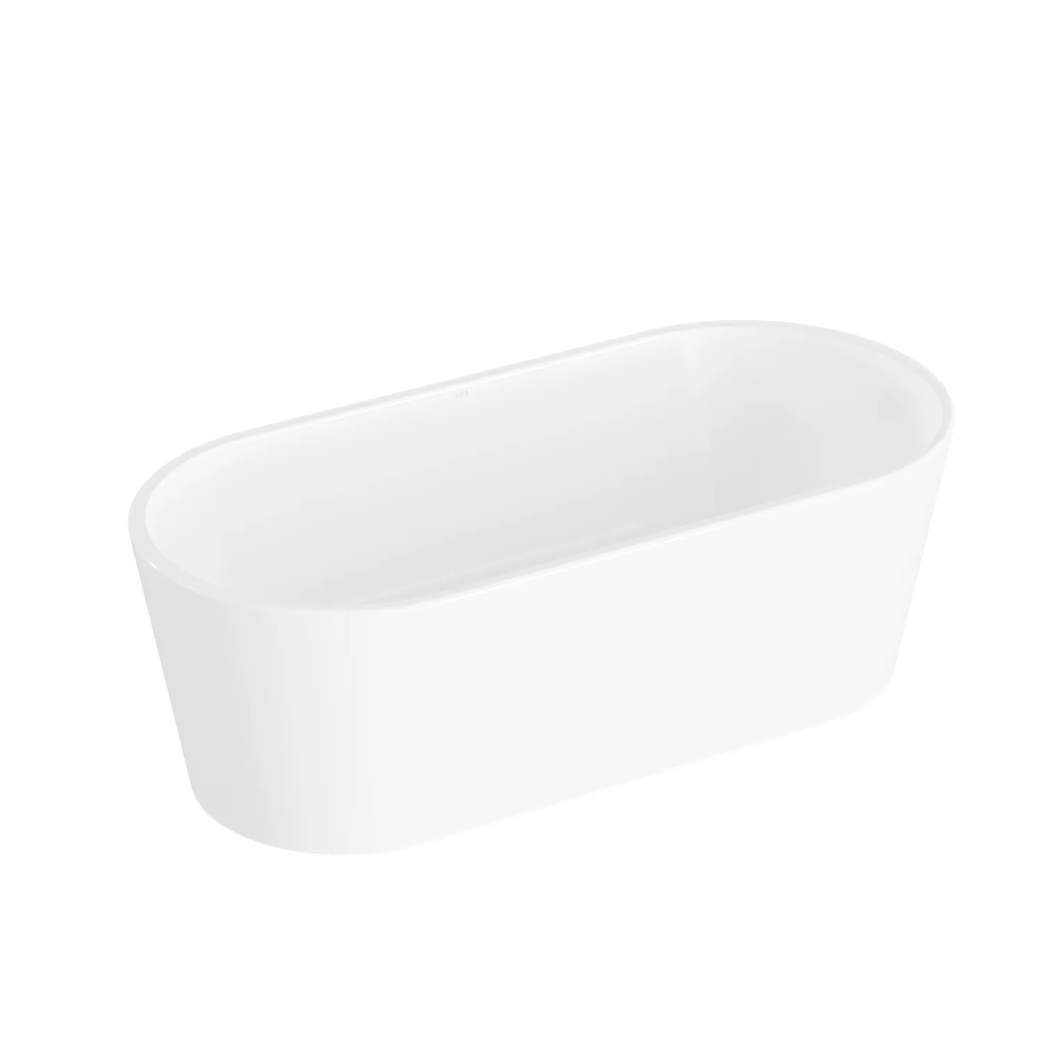 VitrA Geo Acryl Badewanne, freistehend, oval, 170 x 80 cm mit verdecktem Überlauf
