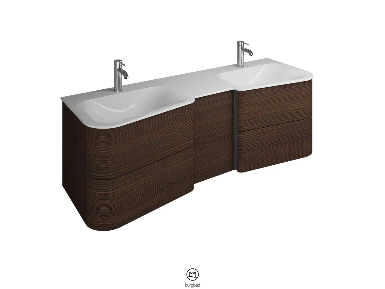 burgbad Badmöbelset „Badu“ Griffleiste, Weiß, in Weiß Matt burgbad Badmöbelset „Badu“ Griffleiste, Weiß, in Weiß Matt