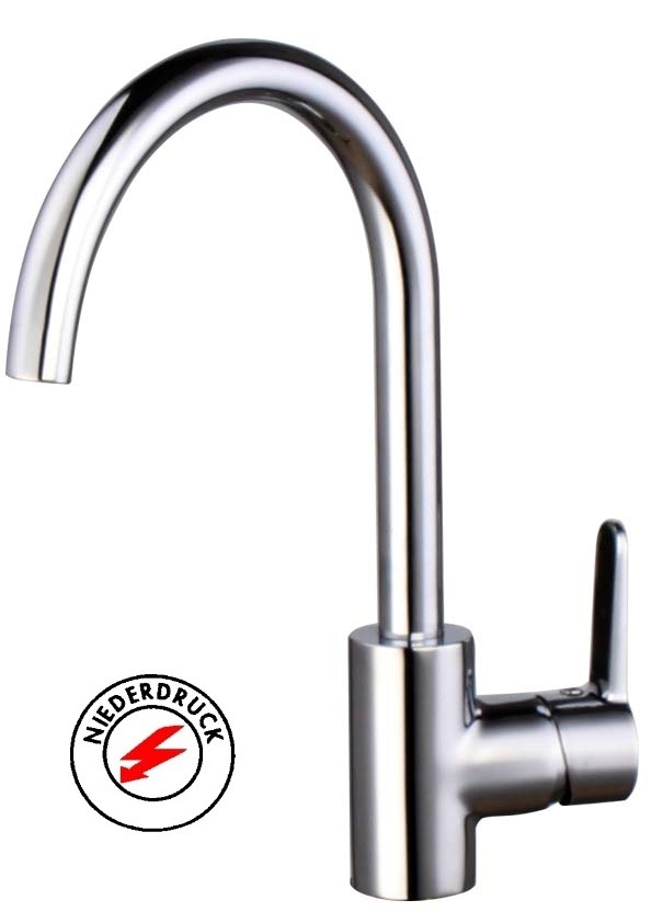 Spültisch-Einhandbatterie AqvaBasic III - für offene Heißwasserbereiter - schwenkbarer Auslauf - Kartusche mit keramischen Dichtscheiben - Heißwassersperre - Wassermengendurchflussregulierung - flexible Druckschläuche 3/8", DVGW W270 - chrom Spültisch-Einhandbatterie AqvaBasic III - für offene Heißwasserbereiter - schwenkbarer Auslauf - Kartusche mit keramischen Dichtscheiben - Heißwassersperre - Wassermengendurchflussregulierung - flexible Druckschläuche 3/8", DVGW W270 - chrom