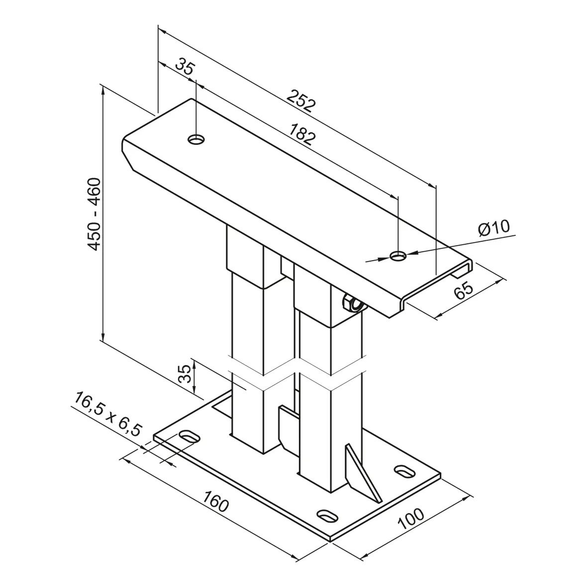 Zubehör Fußkonsole FMORV HD45-5, Sonder-Lack Zubehör Fußkonsole FMORV HD45-5, Sonder-Lack