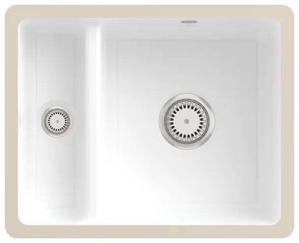 Villeroy & Boch Unterbau-Küchenspülbecken „Subway“ 60 XU 545 × 440 × 200 mm, für Becken rechts in Weiß Alpin