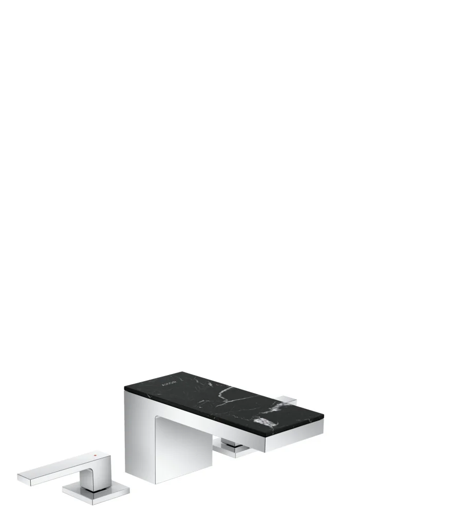 Hansgrohe AXOR MyEdition 3-Loch Waschtischarmatur Chrom, Ausladung 151 mm, Auslaufhöhe 70 mm, Hebelgriff, PowderRain Strahlart, max. Durchfluss 5 l/min, DN15 Anschluss Hansgrohe AXOR MyEdition 3-Loch Waschtischarmatur Chrom, Ausladung 151 mm, Auslaufhöhe 70 mm, Hebelgriff, PowderRain Strahlart, max. Durchfluss 5 l/min, DN15 Anschluss