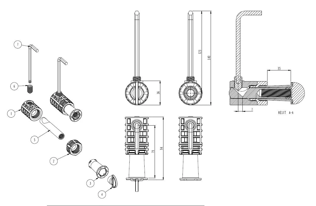 VitrA Ersatzteil V-Fit Montageset Wand-WC 90 mm