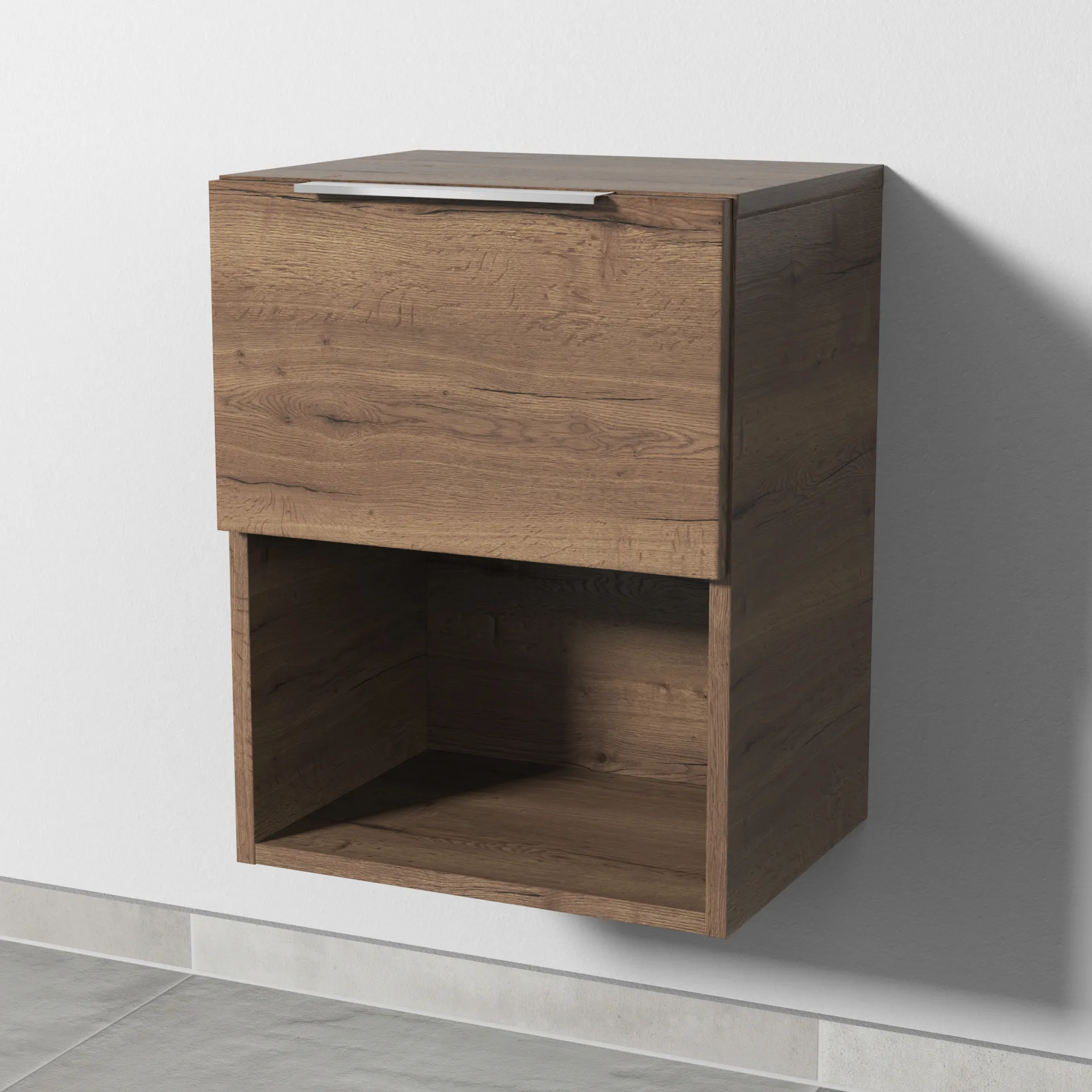 Sanipa 4balance Anbauschrank (DG110) – Eiche-Tabak, Maße: 520x400x328 mm