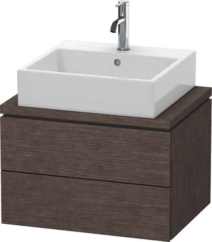 Duravit Waschtischunterschrank wandhängend „L-Cube“ 62 × 40 × 47,7 cm Eiche Dunkel gebürstet