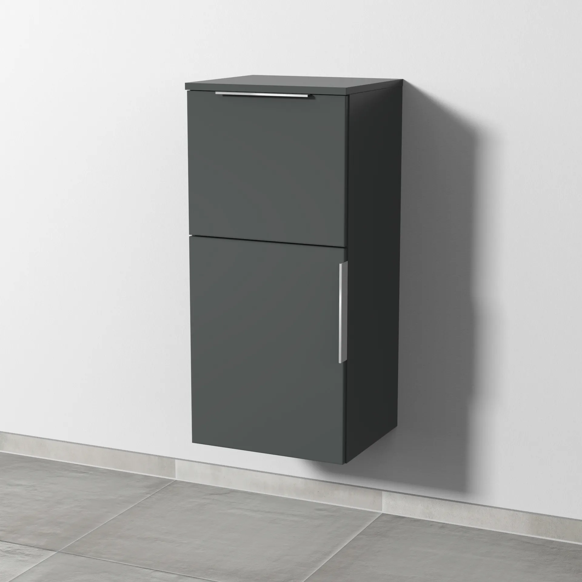 Sanipa Mittelschrank „3way“ 400 × 850 × 345 mm Anschlag links, in Anthrazit (matt), Anschlag links