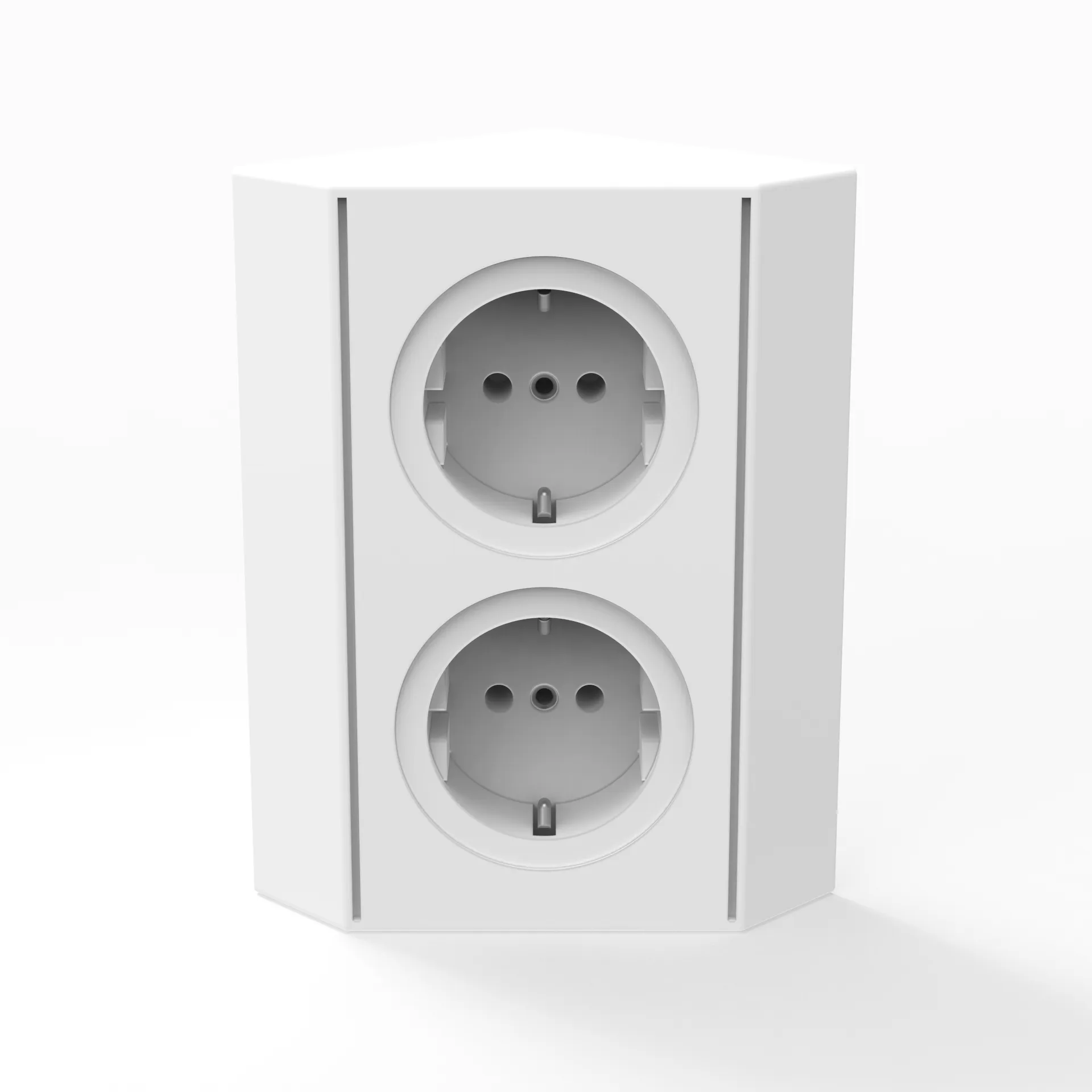 Doppelsteckdose 2day (ZB260) 130x75x75 Weiß