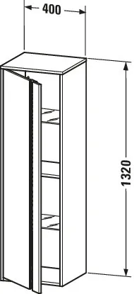 Duravit Halbhochschrank „Ketho“ 40 × 132 × 36 cm in Graphit Matt Duravit Halbhochschrank „Ketho“ 40 × 132 × 36 cm in Graphit Matt