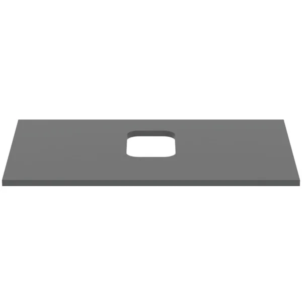 Waschtischplatte i.life B mittiger Ausschnitt für eine Schale 802x507x18mm Weiß matt