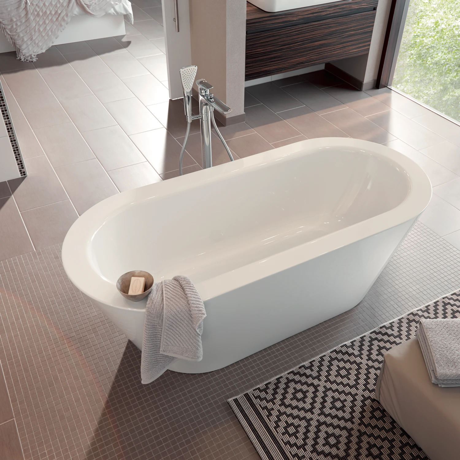 Bette Badewanne „BetteStarlet Oval Silhouette“ freistehend oval 150 × 80 cm in Weiß, /