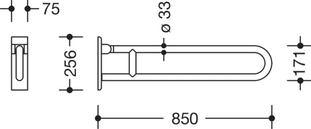 HEWI Stützklappgriff „Serie 805 Classic“