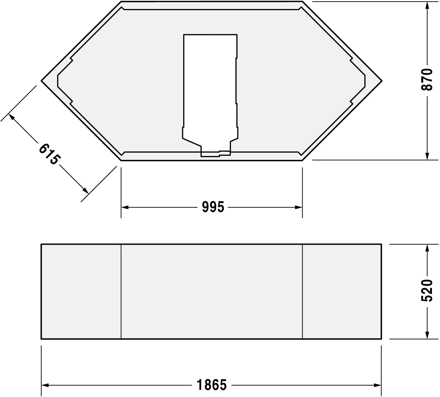 Badewannenträger für D-Code 700138