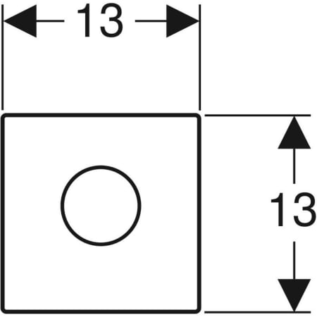 Geberit Urinalsteuerung mit elektronischer Spülauslösung, Batteriebetrieb, Abdeckplatte Mambo: gebürstet