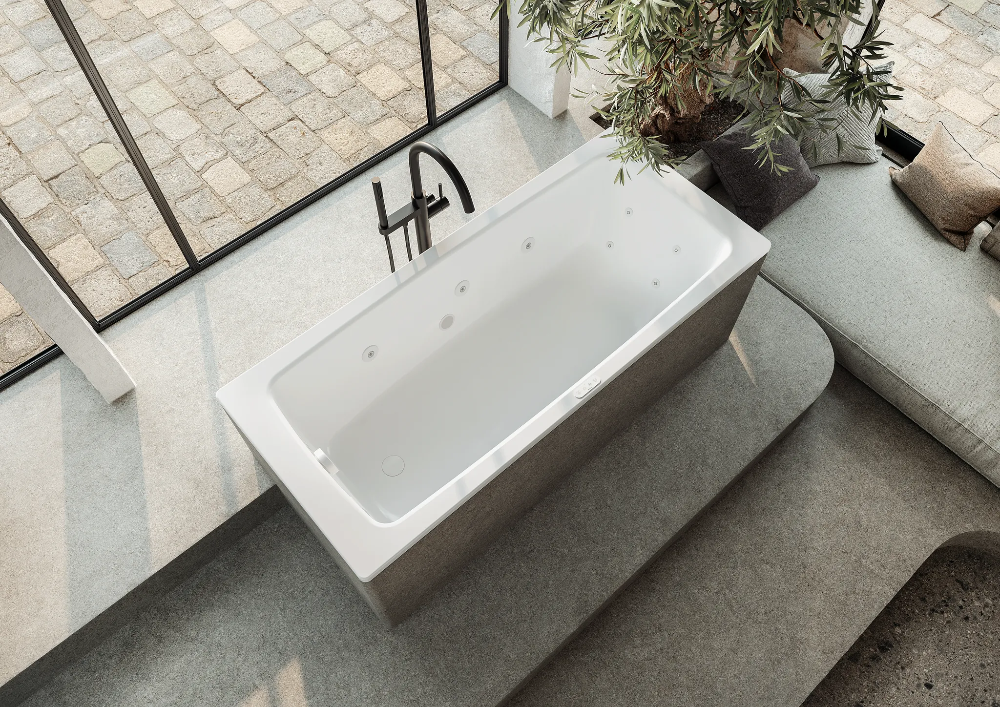 Kaldewei Whirlwanne „Cayono“ 170 × 75 cm, rechts mit Aquamassage Full Body, in alpinweiß Kaldewei Whirlwanne „Cayono“ 170 × 75 cm, rechts mit Aquamassage Full Body, in alpinweiß