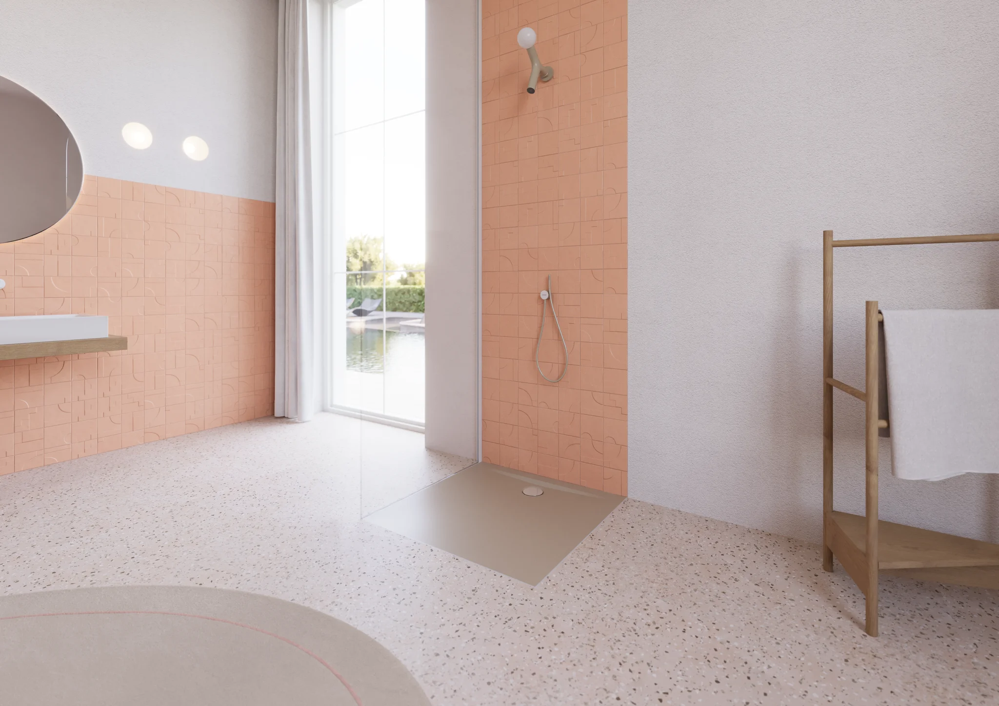 Kaldewei SUPERPLAN ZERO Duschfläche 1000x1000 mm warm beige 40 Secure Plus