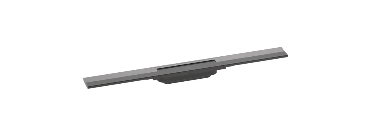 Hansgrohe RainDrain Flex Duschrinne 700 mm, Brushed Black Chrome, höhenverstellbar, zweiseitige Montage, bis zu 60 l/min Ablaufleistung
