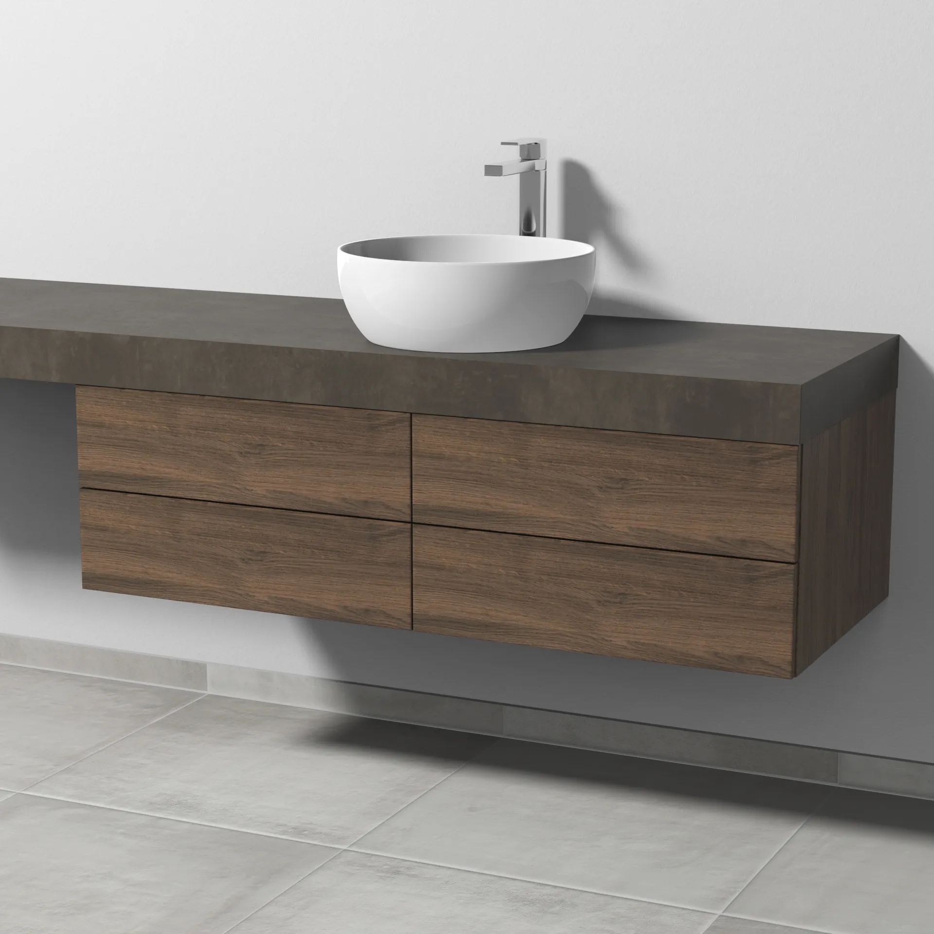 Sanipa Waschtischunterschrank „2morrow“ 1200 × 340 × 520 mm in Eiche Arizona Sanipa Waschtischunterschrank „2morrow“ 1200 × 340 × 520 mm in Eiche Arizona