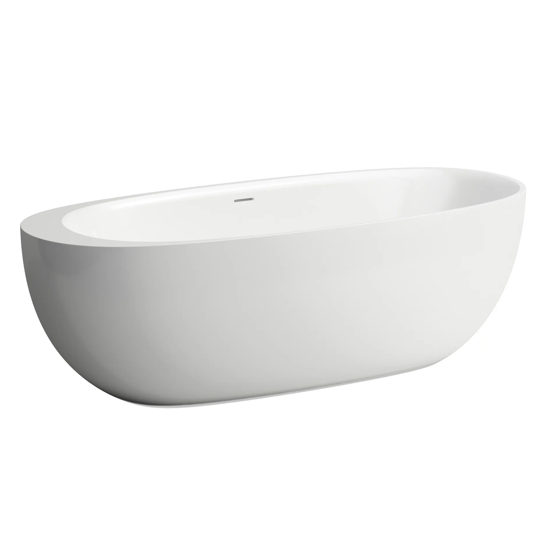 Laufen Freistehende Badewanne ILBAGNOALESSI 800x1850x590 aus Mineralgusswerkstoff Sentec oval weiß Laufen Freistehende Badewanne ILBAGNOALESSI 800x1850x590 aus Mineralgusswerkstoff Sentec oval weiß