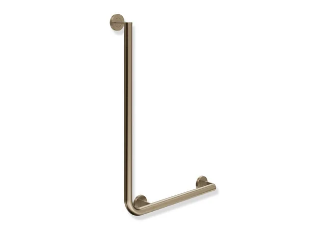 HEWI Winkelgriff System 900, Edelstahl PVD Bronze gebürstet, waagerecht 500 mm, senkrecht 750 mm, Durchmesser 32 mm, rechts HEWI Winkelgriff System 900, Edelstahl PVD Bronze gebürstet, waagerecht 500 mm, senkrecht 750 mm, Durchmesser 32 mm, rechts