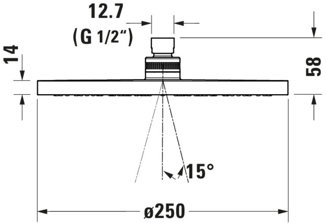 Kopfbrause D250 chrom