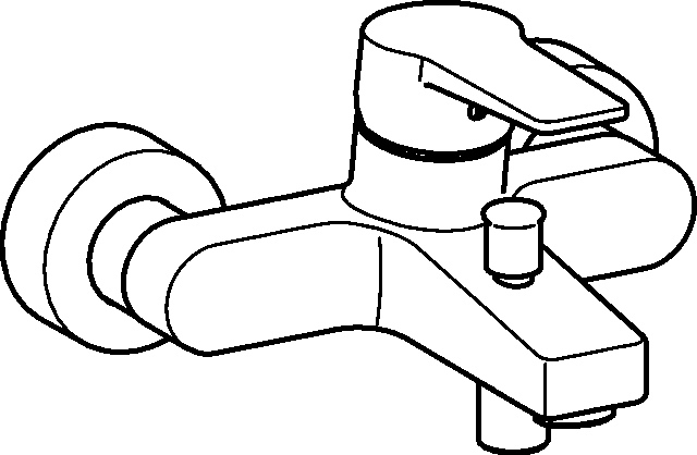 Einhand-Wannenarmatur „Twist“ Ausladung 162 mm in Matt-Schwarz Einhand-Wannenarmatur „Twist“ Ausladung 162 mm in Matt-Schwarz