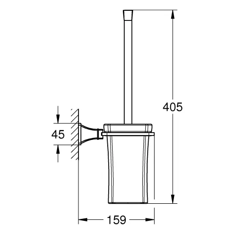 Toilettenbürstengarnitur Grandera 40946, Keramik Toilettenbürstengarnitur Grandera 40946, Keramik