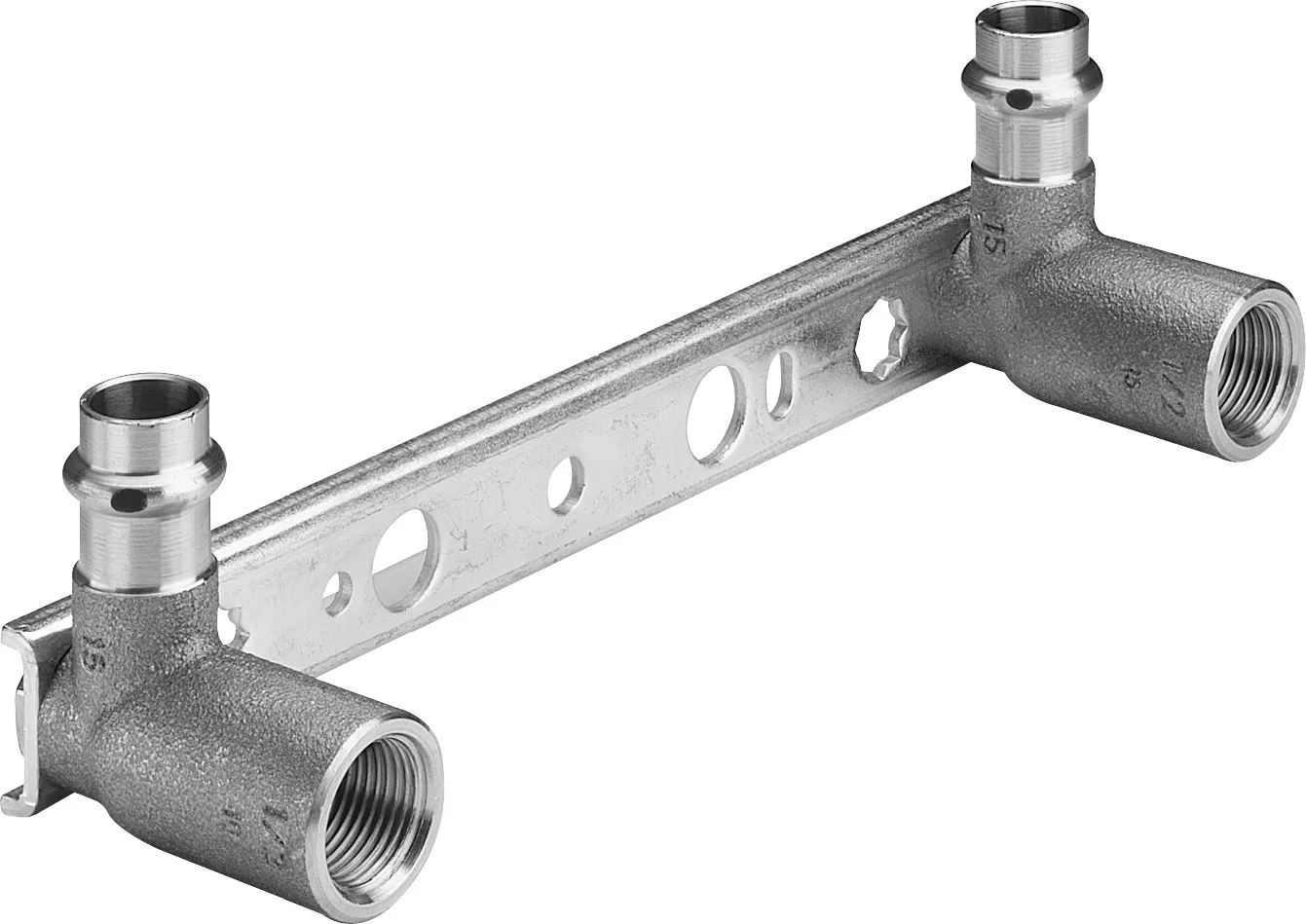 „Sanpress“ Wandscheibe auf Montageschiene 15 mm × 1/2″ × 45 mm × 150/200 mm „Sanpress“ Wandscheibe auf Montageschiene 15 mm × 1/2″ × 45 mm × 150/200 mm