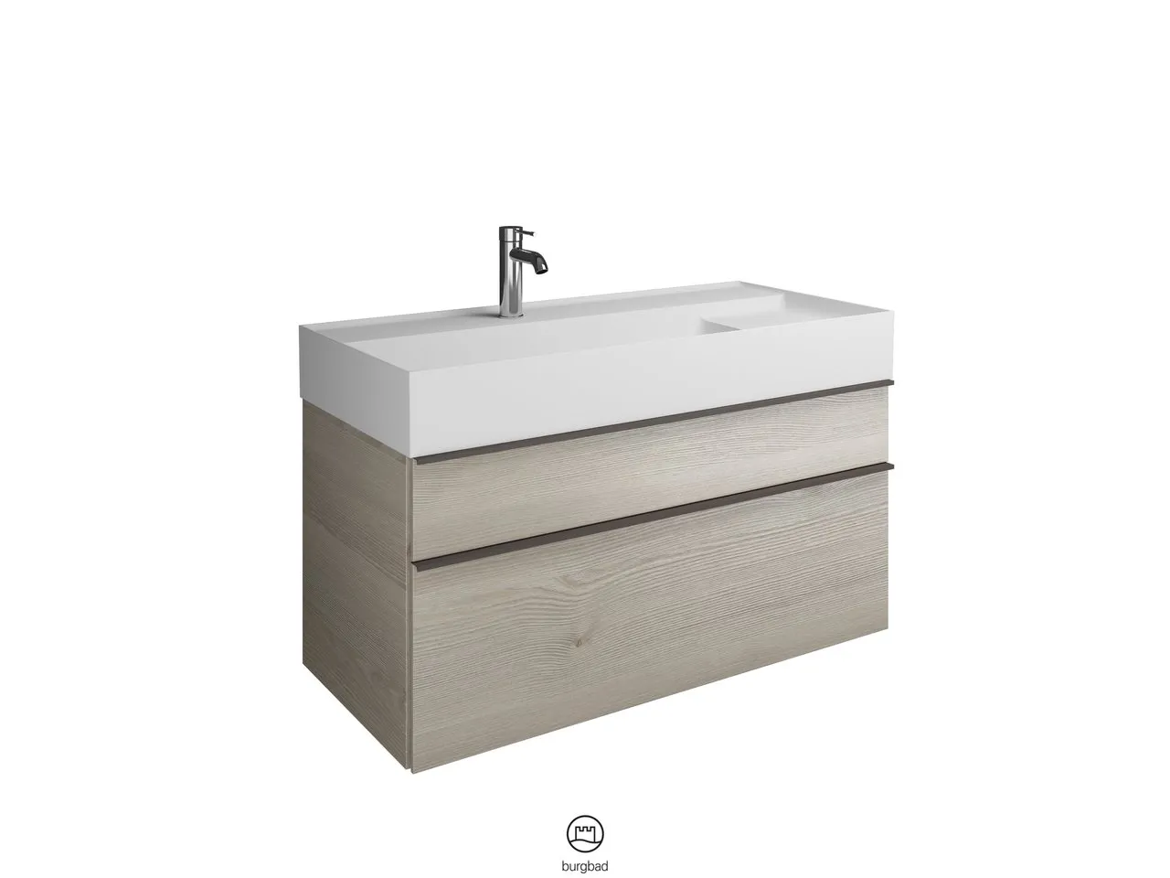 burgbad Yumo PG1 Mi-Waschtisch inkl. WTU, Mineralguss, 470x1015x610mm burgbad Yumo PG1 Mi-Waschtisch inkl. WTU, Mineralguss, 470x1015x610mm