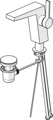 Einhebelmischer Waschtischbatterie „Loft“ in Chrom Einhebelmischer Waschtischbatterie „Loft“ in Chrom