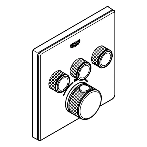 Grohe Grohtherm SmartControl 29157 Unterputz-Thermostat mit 3 Absperrventilen moon white Grohe Grohtherm SmartControl 29157 Unterputz-Thermostat mit 3 Absperrventilen moon white