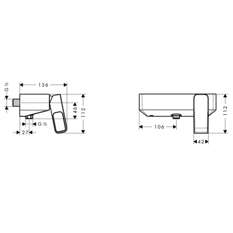 Brausenmischer AP Axor Urquiola DN15 chrom