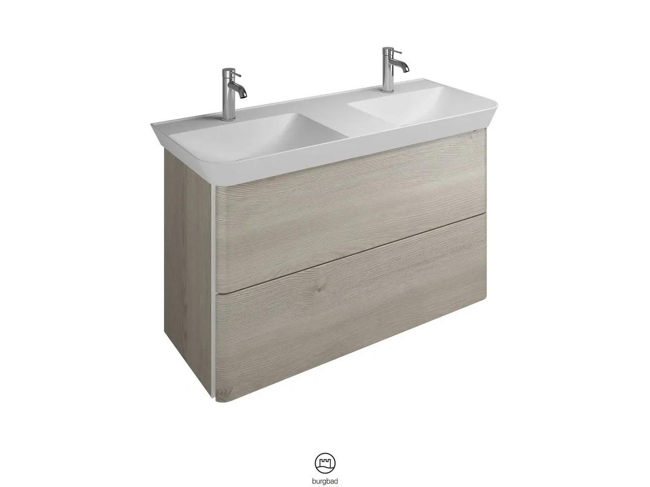 burgbad Iveo Migu-Waschtisch+WTU (SFEO120), Mineralguss-Waschtisch inkl. Waschtischunterschrank burgbad Iveo Migu-Waschtisch+WTU (SFEO120), Mineralguss-Waschtisch inkl. Waschtischunterschrank