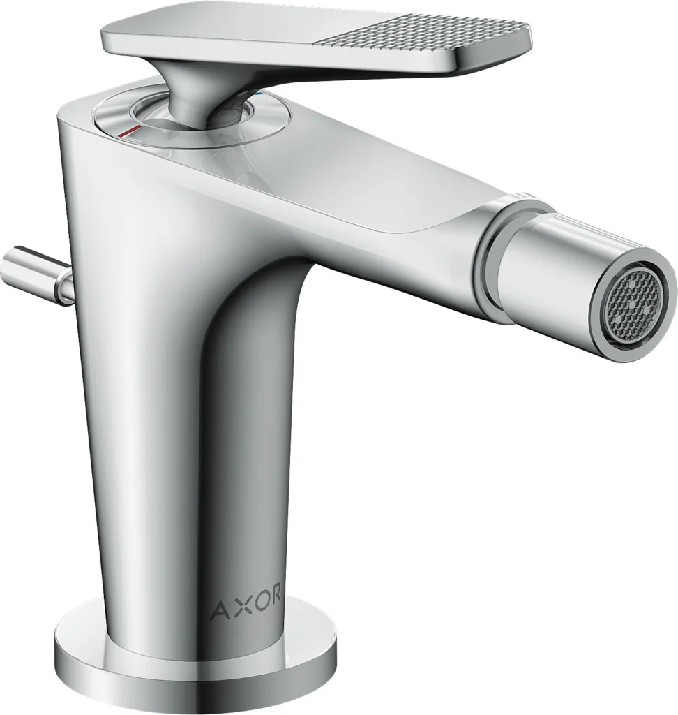 Hansgrohe AXOR Citterio C Bidetmischer, Einhebel-Bidetsystem mit Zugstangen-Ablaufgarnitur Cubic cut in Chrom, Ausladung 113 mm, Auslaufhöhe 95 mm, Laminarstrahl, max. Durchfluss 7,5 l/min bei 3 bar, Keramikmischsystem, für Durchlauferhitzer geeignet Hansgrohe AXOR Citterio C Bidetmischer, Einhebel-Bidetsystem mit Zugstangen-Ablaufgarnitur Cubic cut in Chrom, Ausladung 113 mm, Auslaufhöhe 95 mm, Laminarstrahl, max. Durchfluss 7,5 l/min bei 3 bar, Keramikmischsystem, für Durchlauferhitzer geeignet
