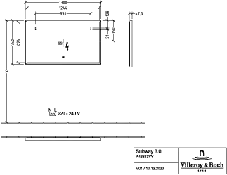 Villeroy & Boch Spiegel „Subway 3.0“ 1300 × 750 mm in White Matt Villeroy & Boch Spiegel „Subway 3.0“ 1300 × 750 mm in White Matt