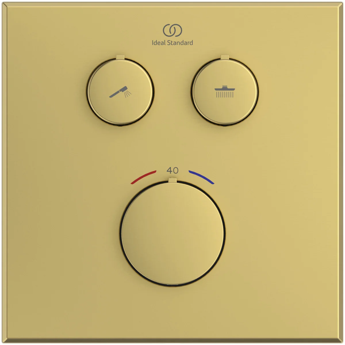 Ideal Standard Ceratherm Navigo Unterputz-Thermostat für Wanne & Dusche, 2 Verbraucher, Brushed Gold Ideal Standard Ceratherm Navigo Unterputz-Thermostat für Wanne & Dusche, 2 Verbraucher, Brushed Gold