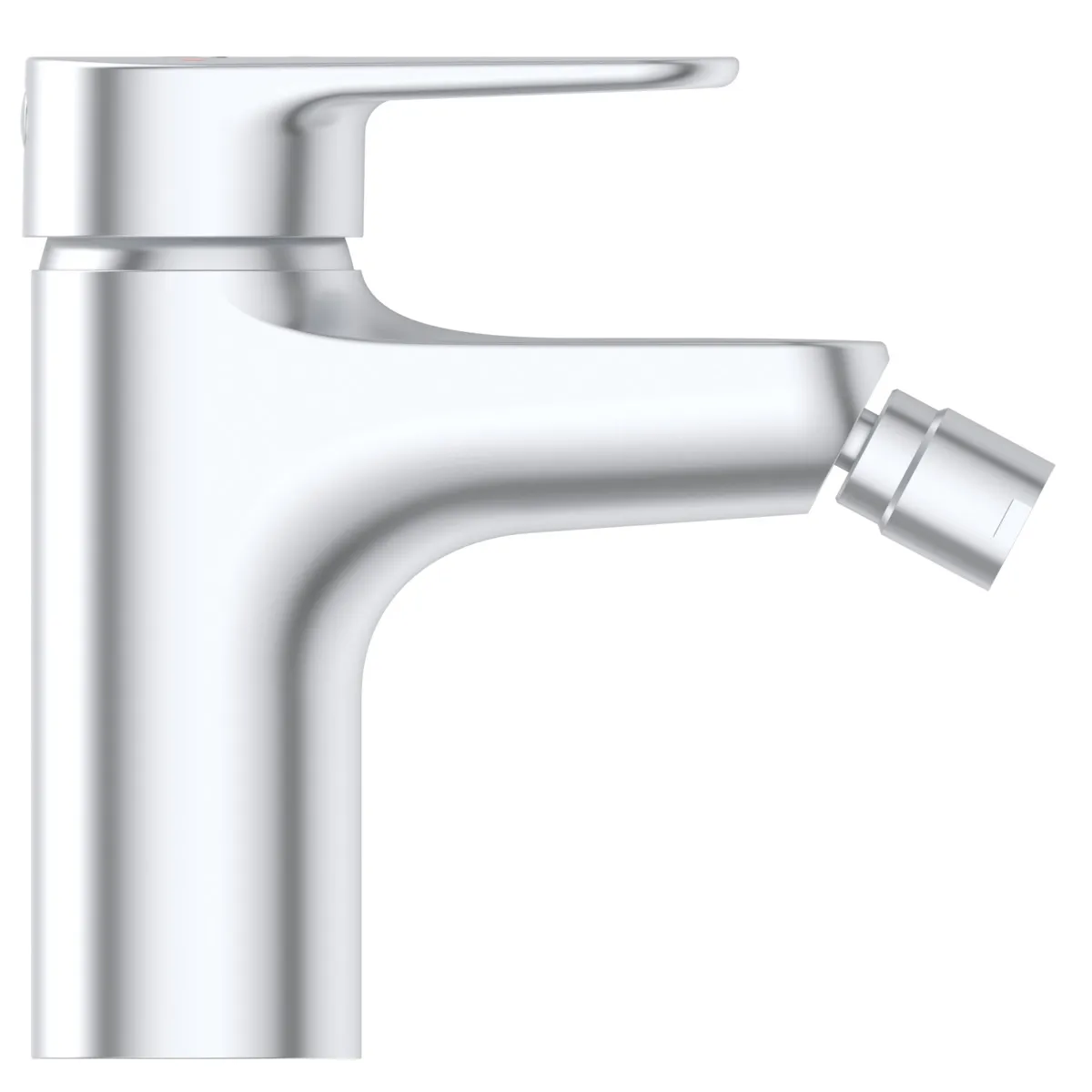 Ideal Standard Bidetarmatur Alu+ Ausladung 115mm BlueStart mit Ablaufgarnitur Silver