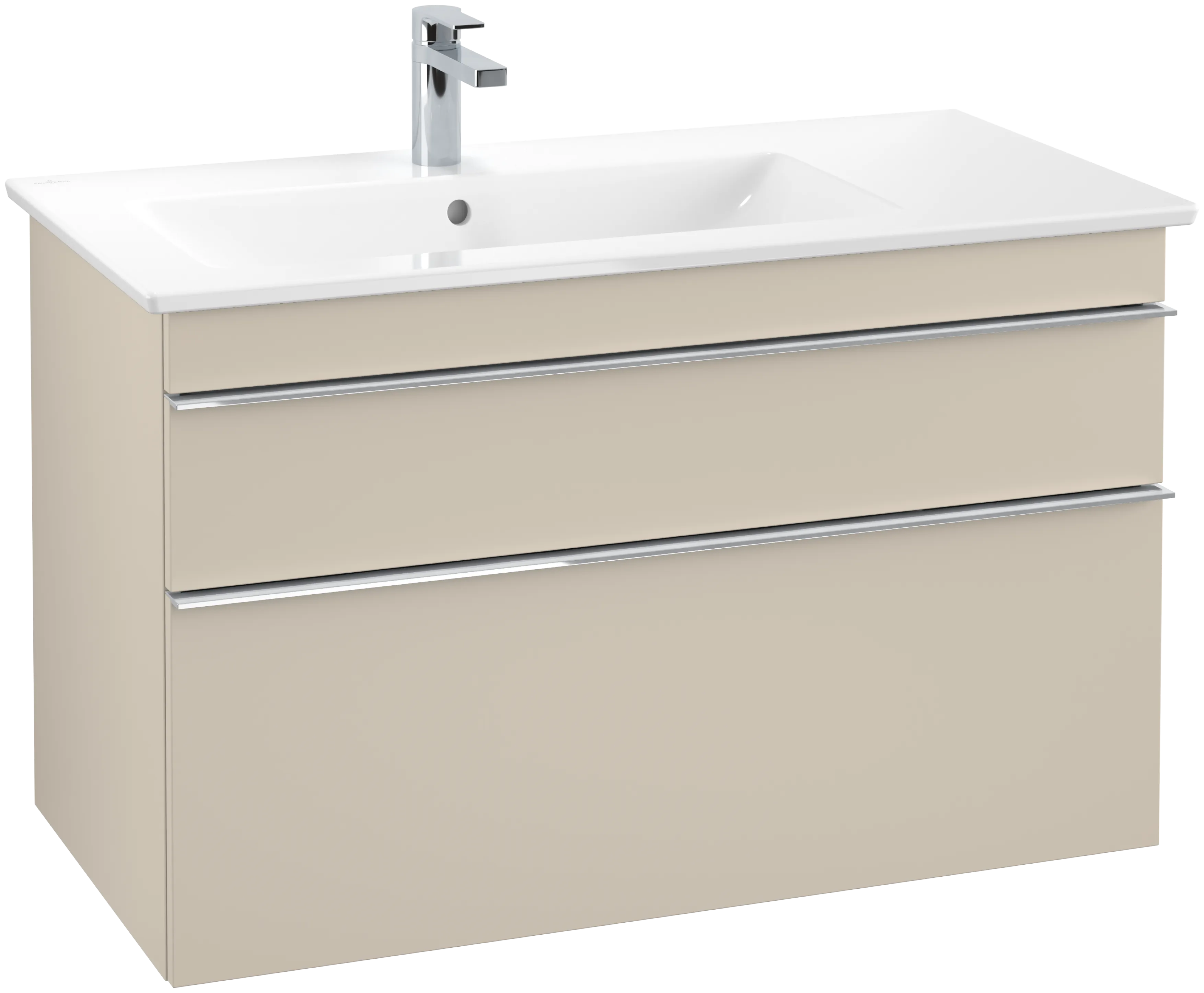 Villeroy & Boch Waschtischunterschrank „Venticello“ für Schrankwaschtisch 953 × 590 × 502 mm Cashmere Grey, für Becken links