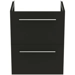 Ideal Standard Möbelwaschtischunterschrank i.life S 2 Auszüge 500x375x630mm Carbongrau matt
