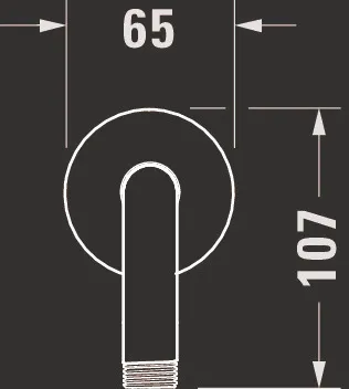 Duravit Brausearm L 210mm Wandmontage Rosette Rund Schwarz Matt Duravit Brausearm L 210mm Wandmontage Rosette Rund Schwarz Matt