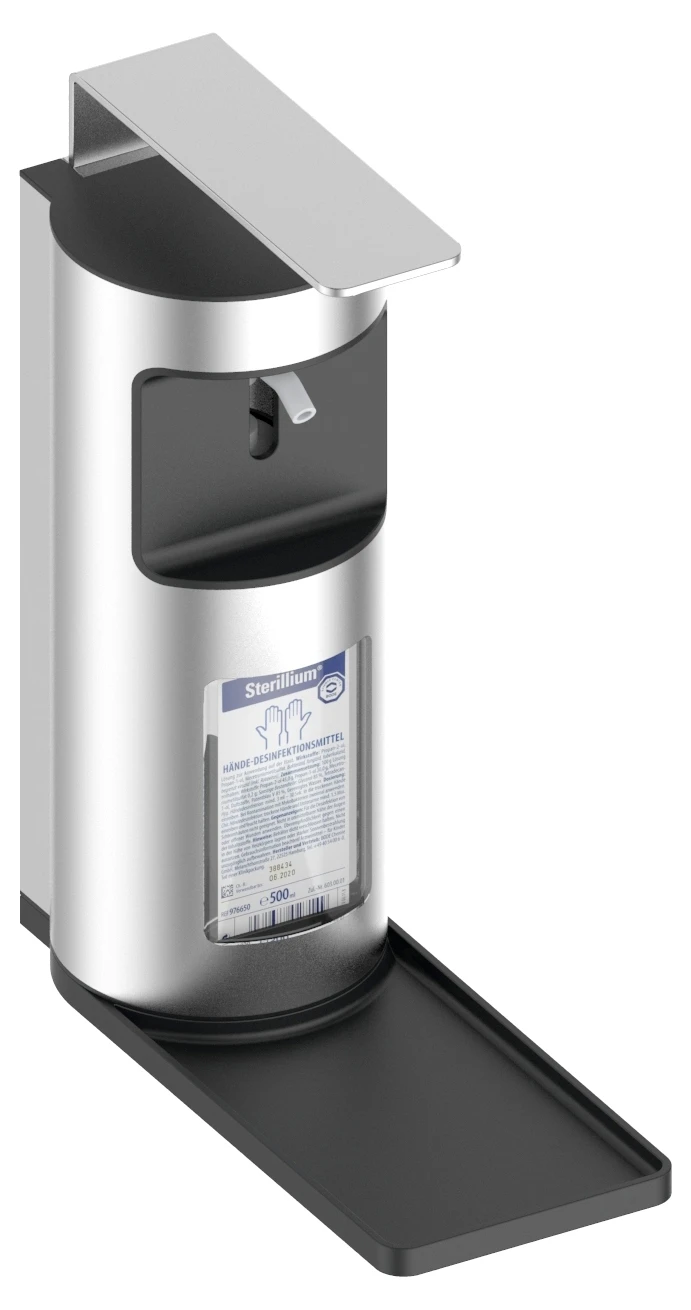 Plan Care 34954170100 Flüssigseifen- und Desinfektionsmittelspender silber-eloxiert Plan Care 34954170100 Flüssigseifen- und Desinfektionsmittelspender silber-eloxiert