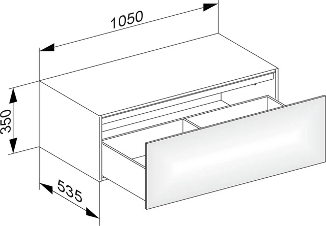 KEUCO Sideboard mit Auszug „Edition 11“ Cashmere (Glas), Cashmere (Lack, seidenmatt), ohne Beleuchtung 105 × 35 × 53,5 cm KEUCO Sideboard mit Auszug „Edition 11“ Cashmere (Glas), Cashmere (Lack, seidenmatt), ohne Beleuchtung 105 × 35 × 53,5 cm