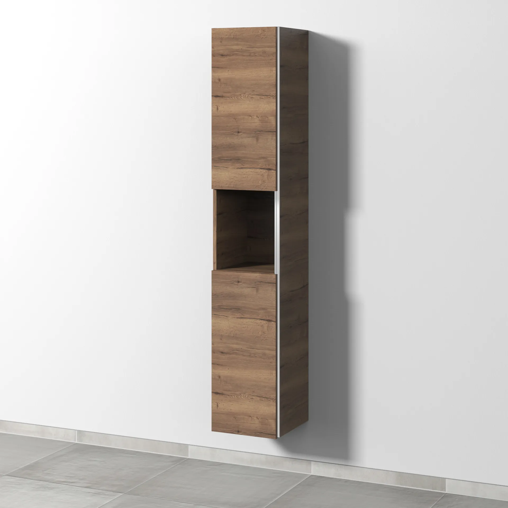 Sanipa Hochschrank „3way“ 300 × 1700 × 345 mm Anschlag links, in Eiche Tabak, Anschlag links