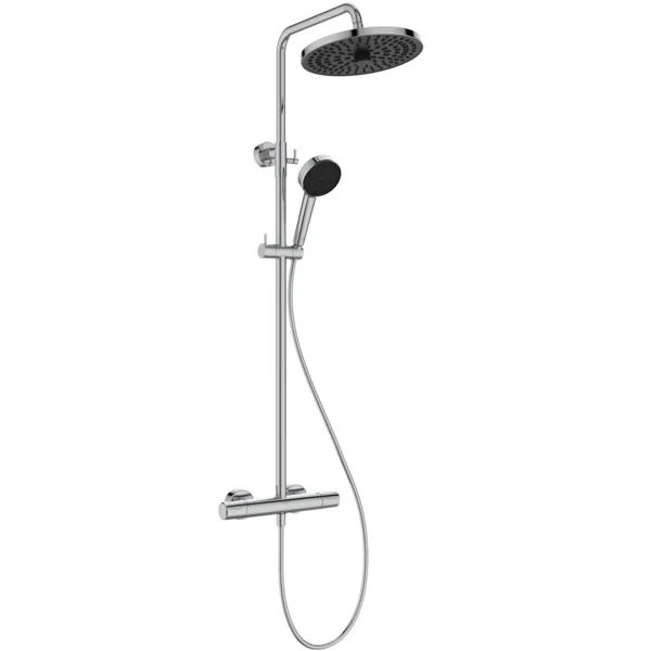 Ideal Standard Ceratherm T25+ Duschsystem mit rundem Chrom-Kopfbrause Ideal Standard Ceratherm T25+ Duschsystem mit rundem Chrom-Kopfbrause