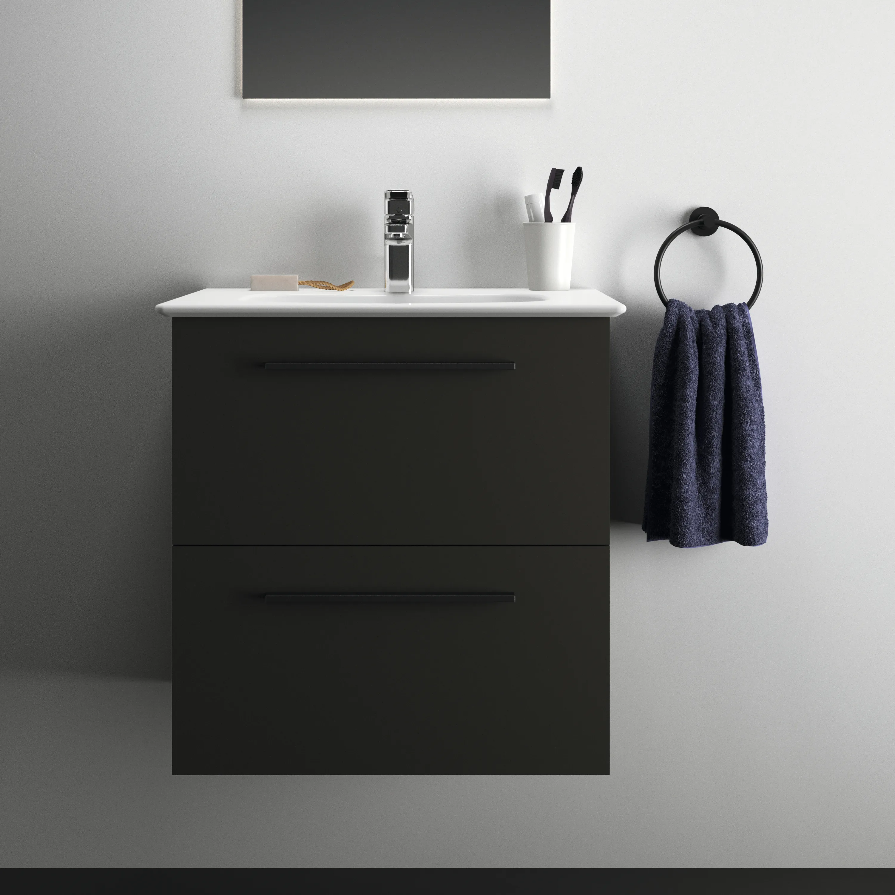 Ideal Standard i.life A Möbelpaket mit Waschtisch 64cm und Unterschrank Carbongrau matt Ideal Standard i.life A Möbelpaket mit Waschtisch 64cm und Unterschrank Carbongrau matt