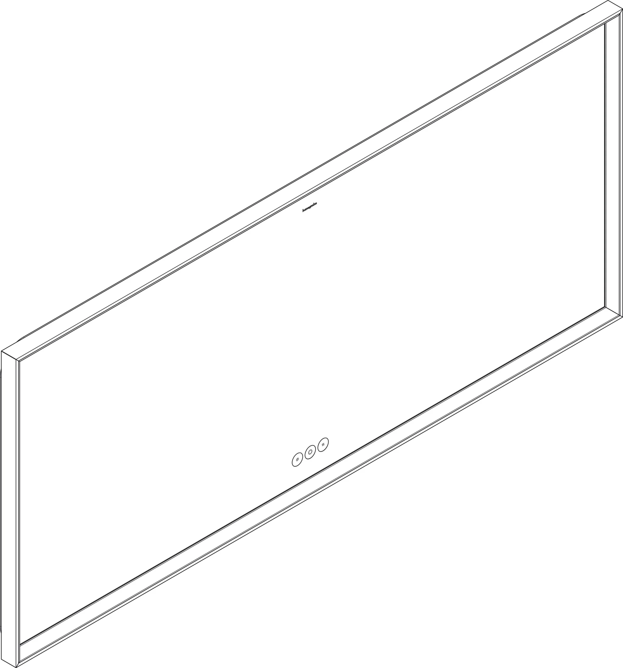 Hansgrohe Xarita E Spiegel 1600/700/50 mm mit LED-Beleuchtung, kapazitivem Berührungssensor und AntiFog-Funktion in Mattweiß