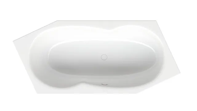 Bette BW Sonstige Badewanne Sechseck Metric Weiß Fußende rechts Überlauf vorne 2060 x 900 x 450 mm 30 mm Randhöhe 190 l Nutzinhalt 2-Sitzer